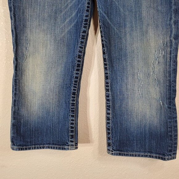 Big Star Womens Casey Low Rise Capri Jeans Size 30 Blue Denim Distressed Design - Picture 9 of 10